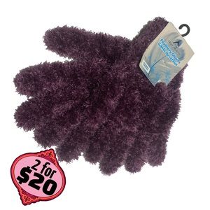 ‼️LAST CHANCE 🎉2/$20 NWT New True North Lilac Purple Fuzzy Soft Gloves